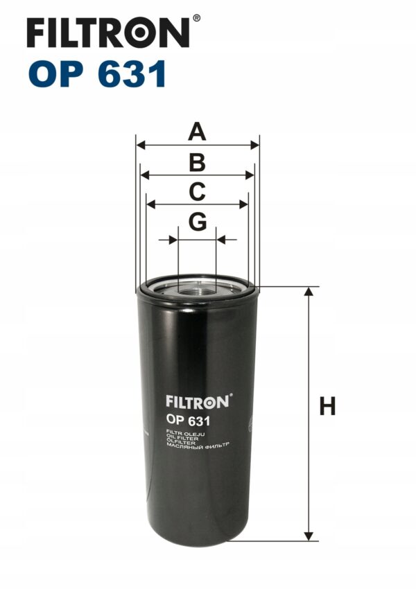 Filtron OP 631 Filtr oleju - obrazek 2