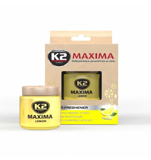 K2 Maxima Lemon Odświeżacz powietrza w żelu 50 ml - obrazek 3