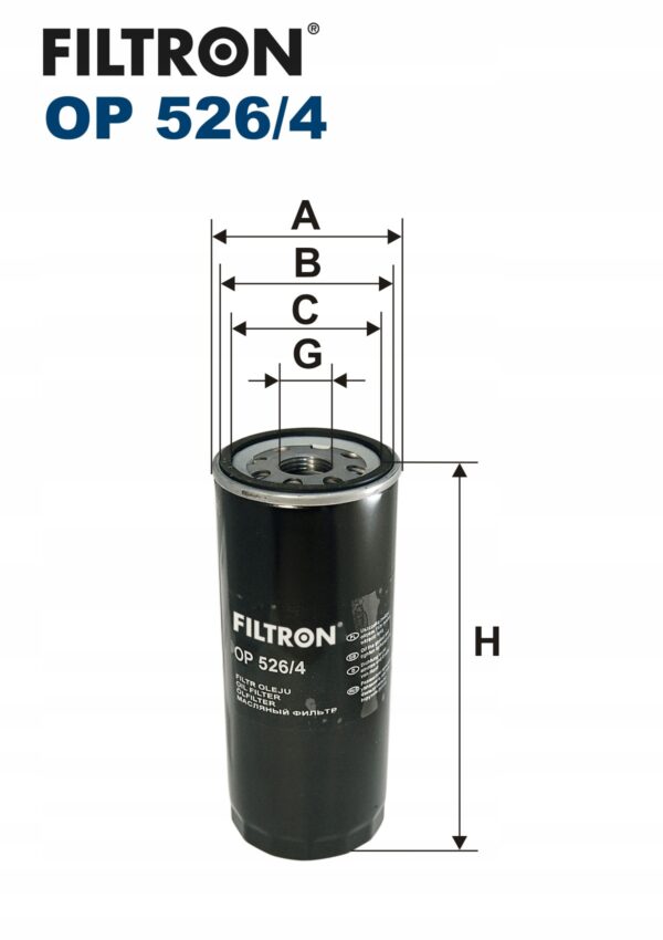 Filtron OP 526/4 Filtr oleju - obrazek 4