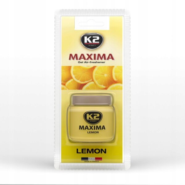 K2 Maxima Lemon Odświeżacz powietrza w żelu 50 ml - obrazek 2