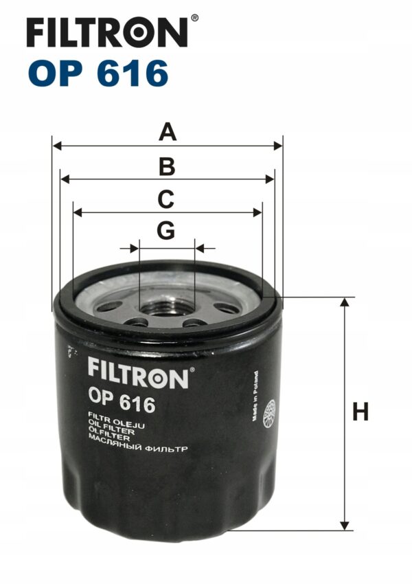 Filtron OP 616 Filtr oleju - obrazek 11