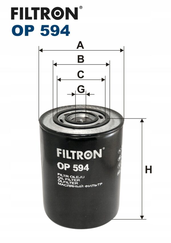 Filtron OP 594 Filtr oleju - obrazek 2